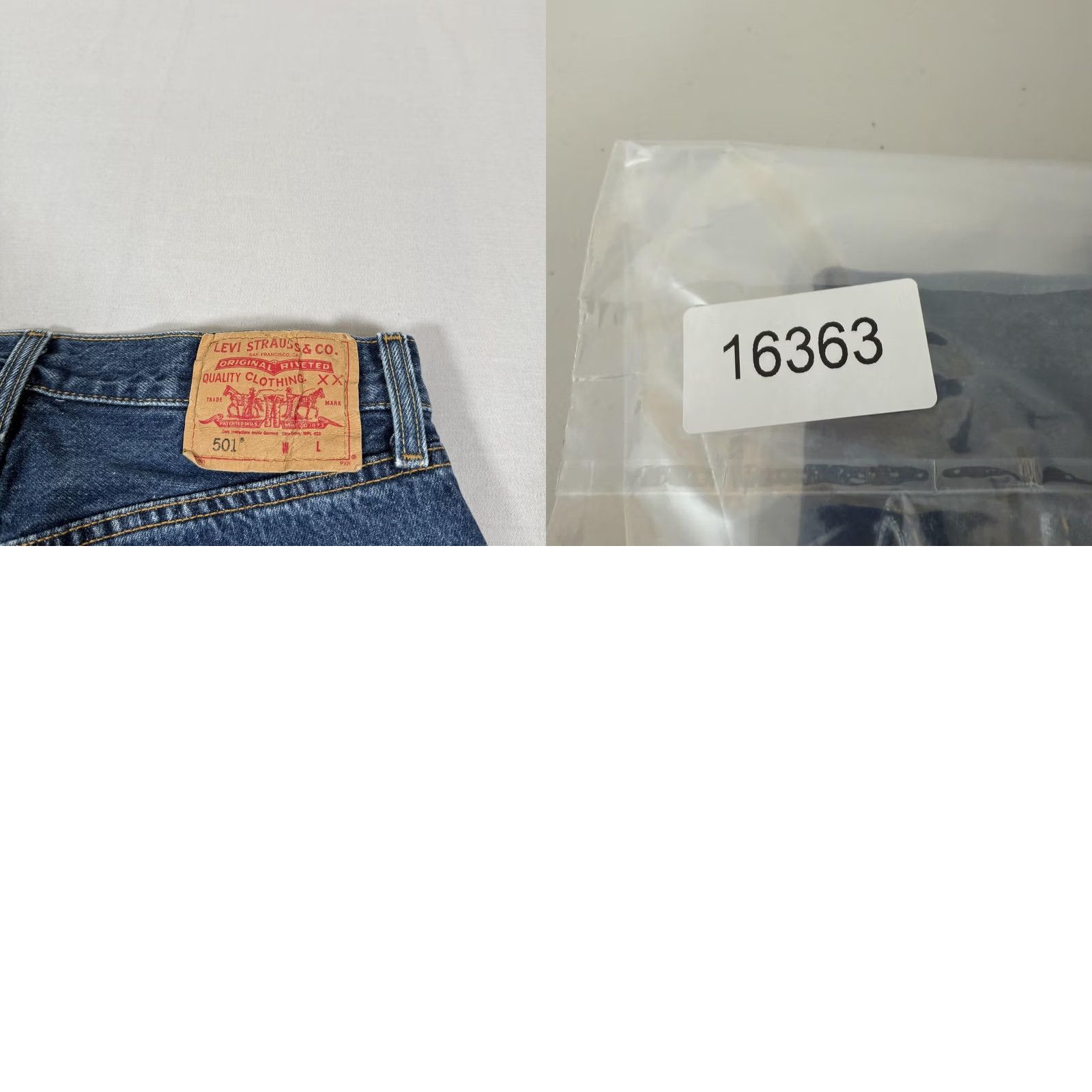 Levi's VINTAGE Levi's 501 Jeans Men 31x30 Blue Denim Straight 5-Pocket Button Fly Classic Straight Leg 90s ML Womens Mens Size US 31 - 10 Thumbnail