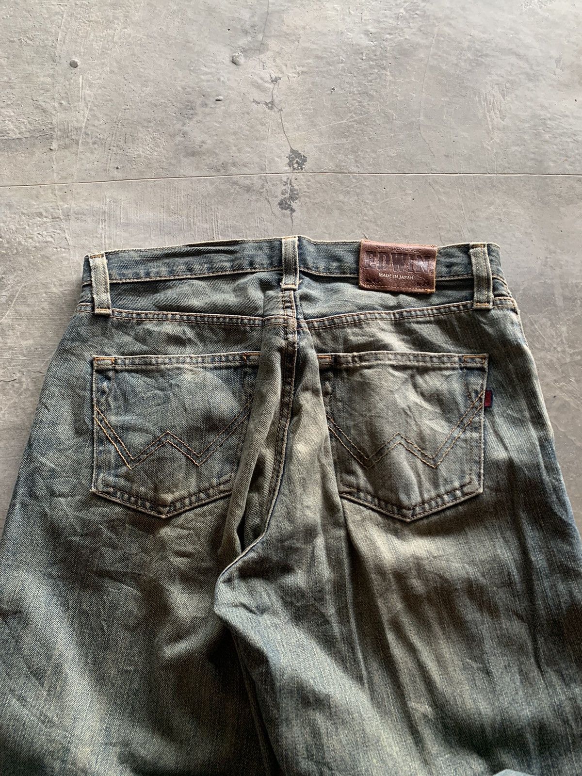 Edwin × Japanese Brand vintage rusty edwin 404 made in japan season fade Size US 32 / EU 48 - 11 Thumbnail