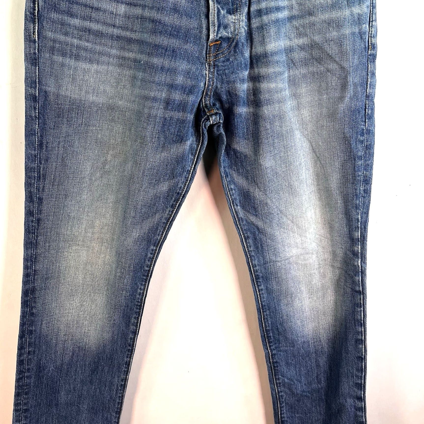 Abercrombie & Fitch Abercrombie & Fitch Denim Jeans Mens 31 Skinny Blue Vintage 90s USA Slim 5-Pocket Distressed Denim Blue jeans Mens Size 31 x 30 Size US 31 - 3 Thumbnail