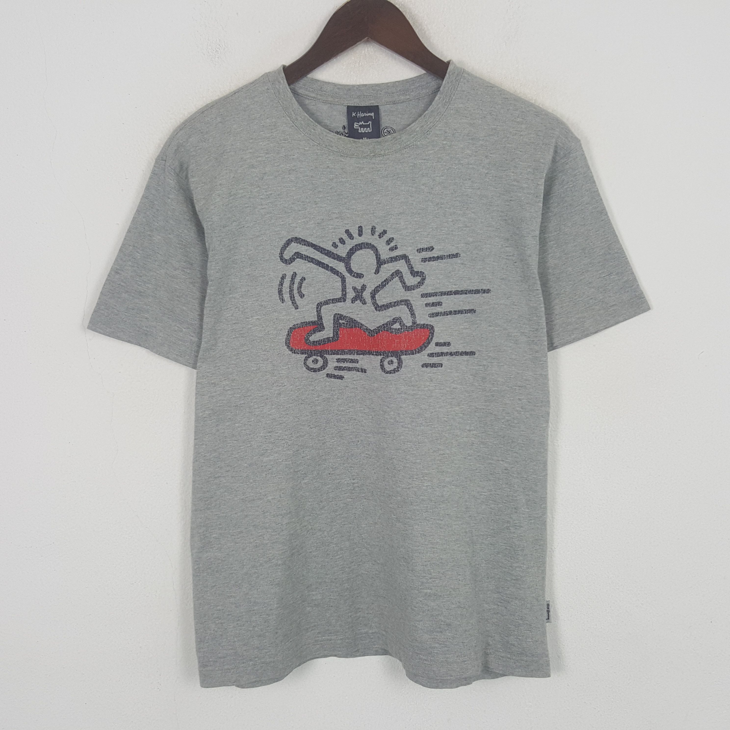 Keith Haring Vintage Keith Haring Skateboard Tshirt Size US M / EU 48-50 / 2 - 1 Thumbnail