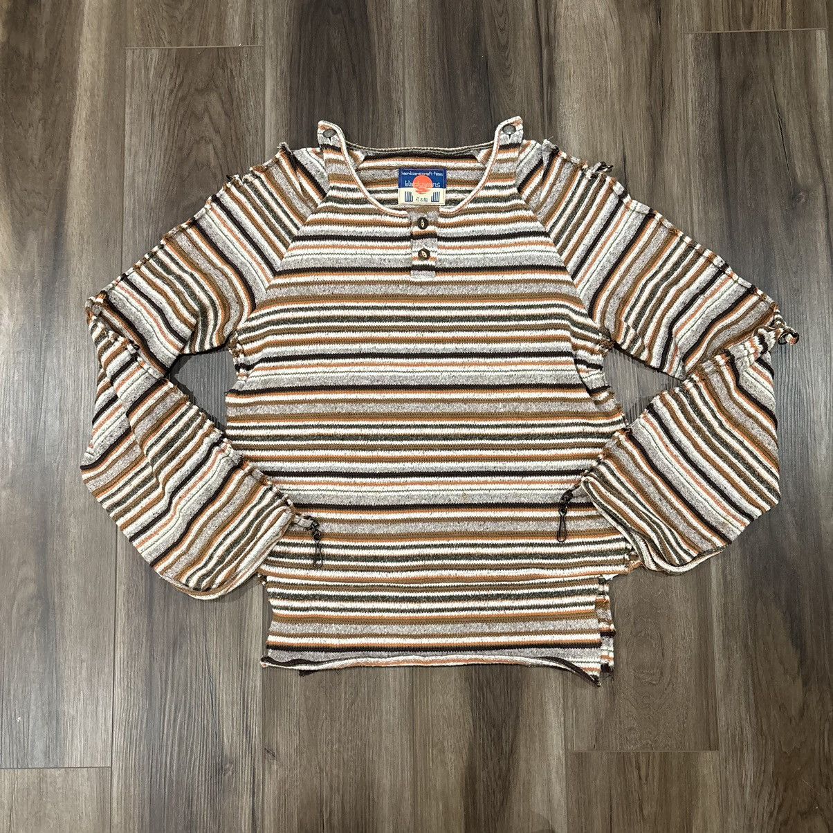 Blackmeans Blackmeans striped knit bondage shirt Size US L / EU 52-54 / 3 - 1 Thumbnail