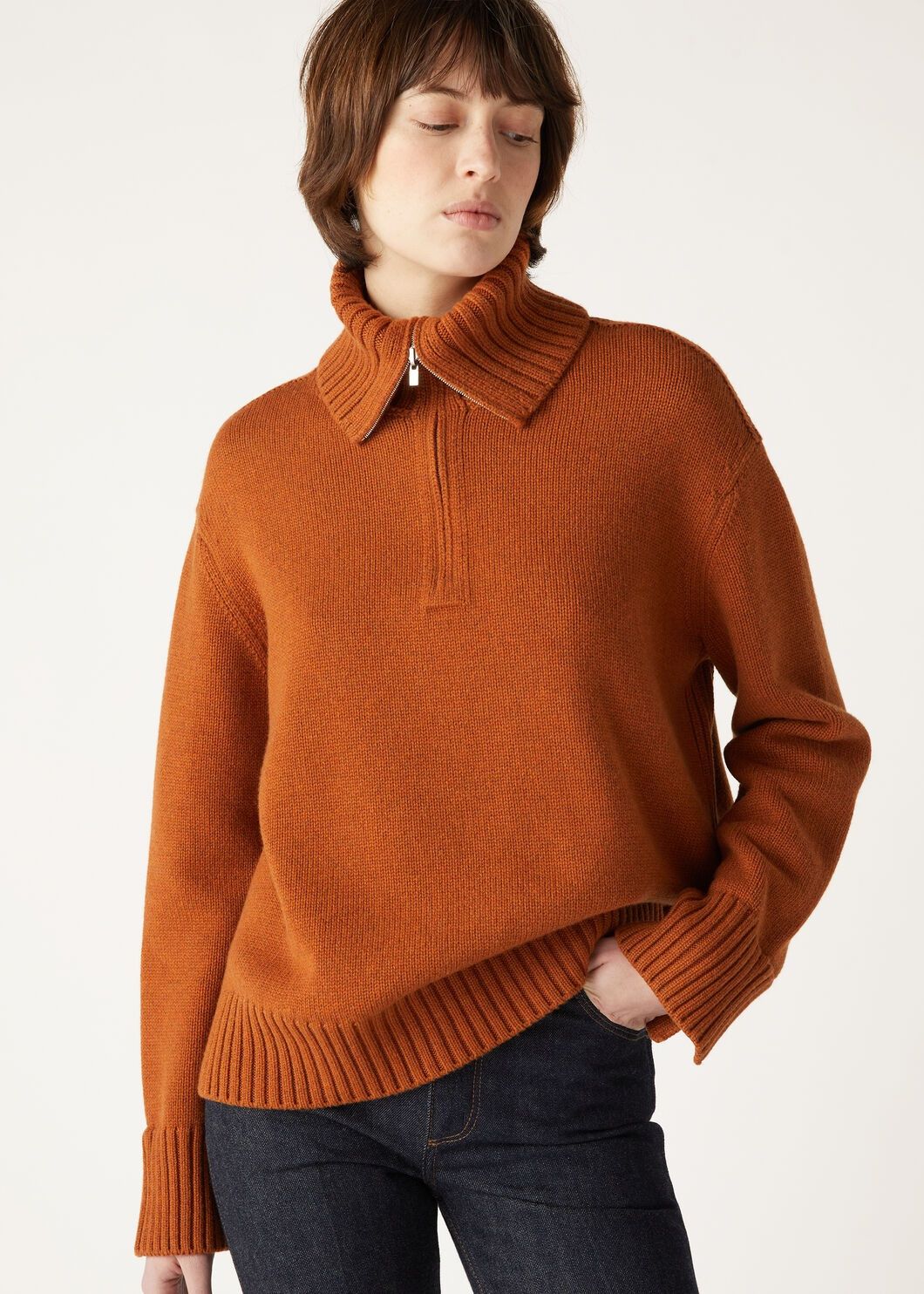 Loro Piana o1w1db10825 FAN3805 Parksville Pullover in Orange Size XS / US 0-2 / IT 36-38 - 4 Thumbnail