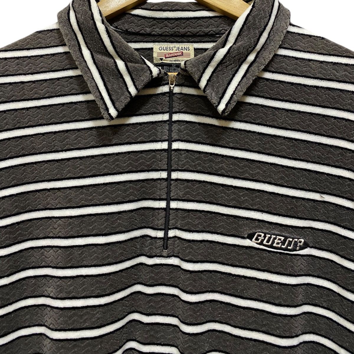 Guess Vintage Guees Stripes Fleece Half Zip Shirt Size US M / EU 48-50 / 2 - 4 Thumbnail