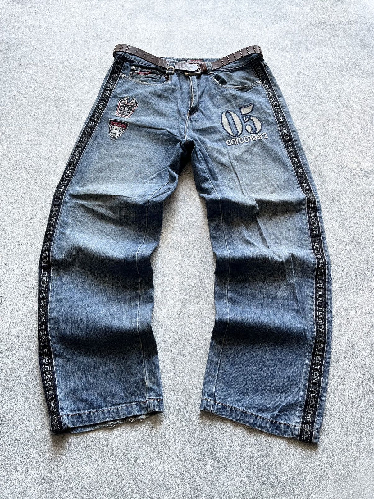 JNCO 2000s FUBU COLLECTION LEGENDARY RAW BAGGY PANTS Size US 36 / EU 52 - 1 Thumbnail