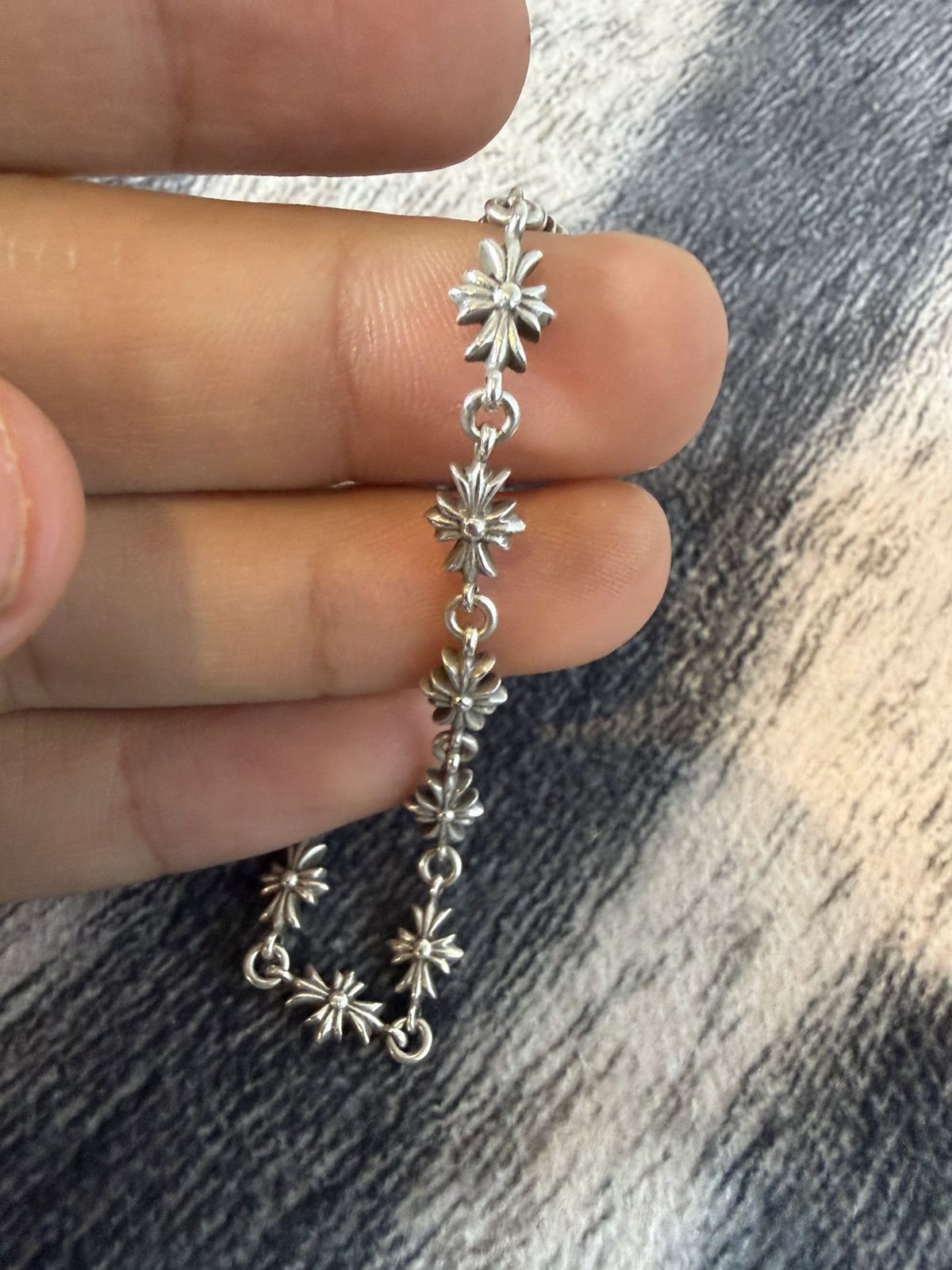 Chrome Hearts Chrome Hearts Tiny E Bracelet in Silver - 12 Links Size ONE SIZE - 10 Thumbnail