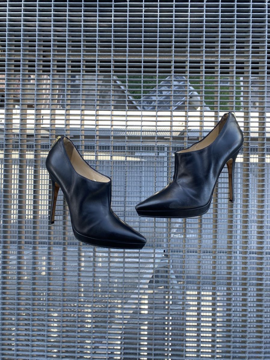 Jimmy Choo Jimmy Choo Mendez Ankle Leather Heel Boots Size US 10 / IT 40 - 1 Thumbnail