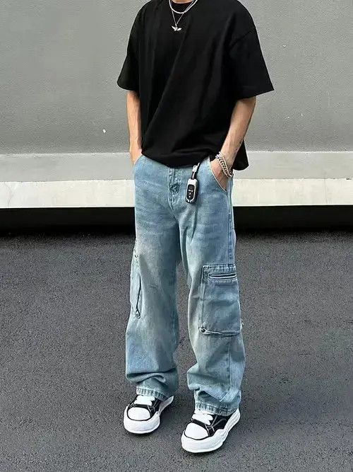 Designer × Japanese Brand × Vintage faded baggy flared cargo pants Size US 32 / EU 48 - 1 Thumbnail