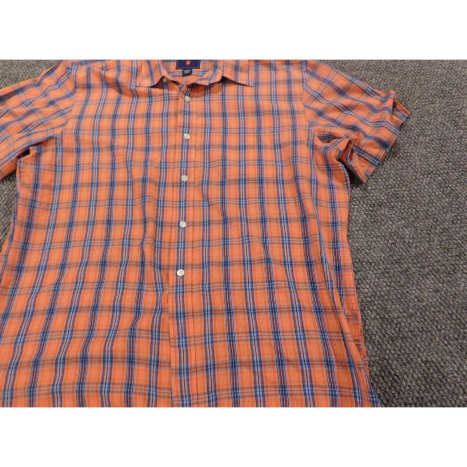 Vintage Saddlebred Shirt Button-Up Plaid Orange Large Easy Care Mens Size US L / EU 52-54 / 3 - 3 Thumbnail