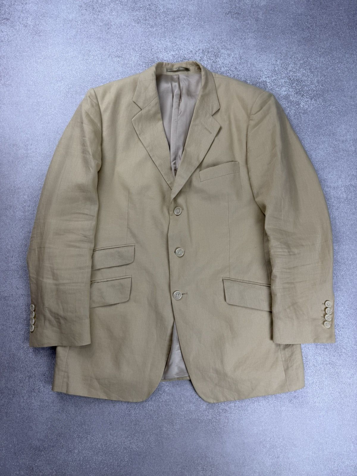 Other Cordings Piccadilly London Linen Blazer Cream Beige Size 40R Size 40R - 2 Thumbnail