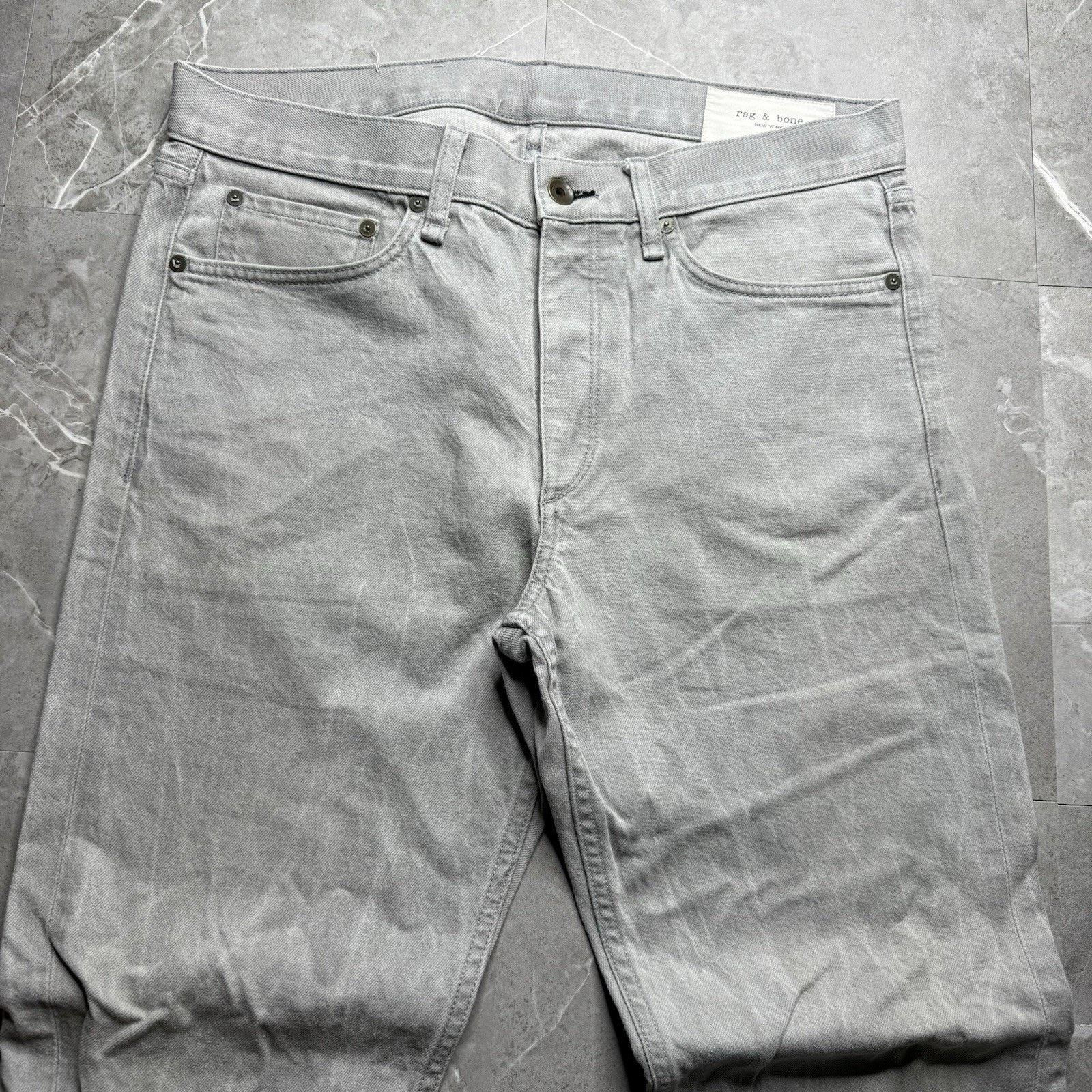 Rag & Bone Rag & Bone Jeans 34x31 Light Gray Fit Slim Stretch Denim Size US 34 / EU 50 - 6 Thumbnail