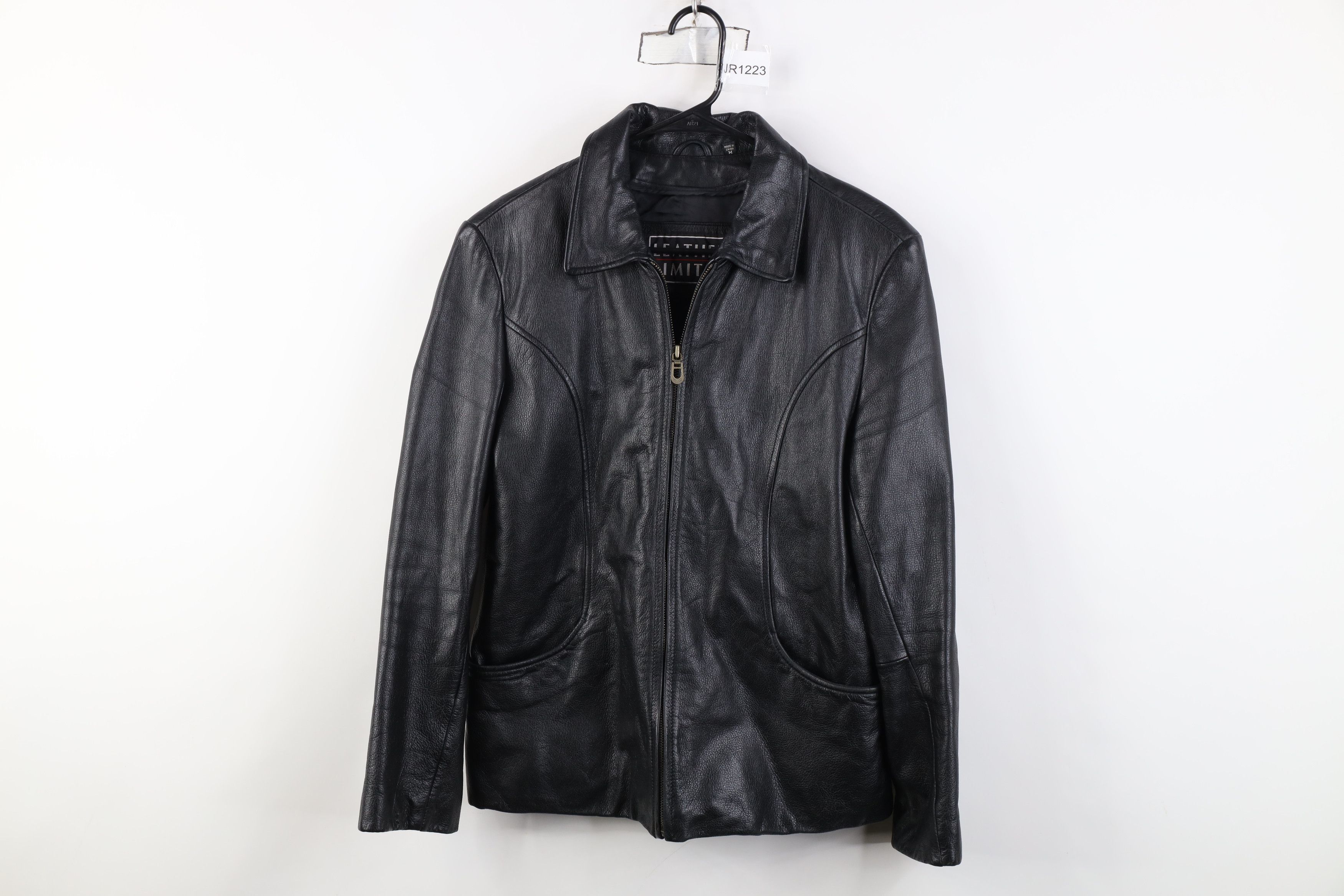 Vintage Vintage 90s Streetwear Leather Full Zip Collared Jacket Size M / US 6-8 / IT 42-44 - 1 Thumbnail