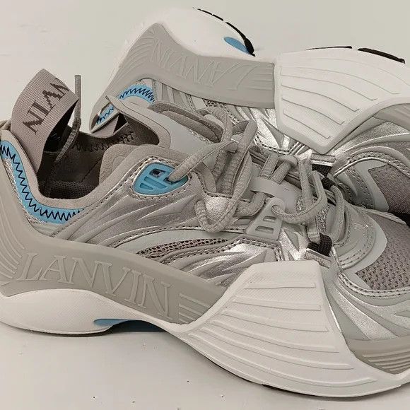 Lanvin Lanvin Flash X Silver Mesh Low-Top Sneakers - EU36/US6 Size US 6 / IT 36 - 7 Thumbnail