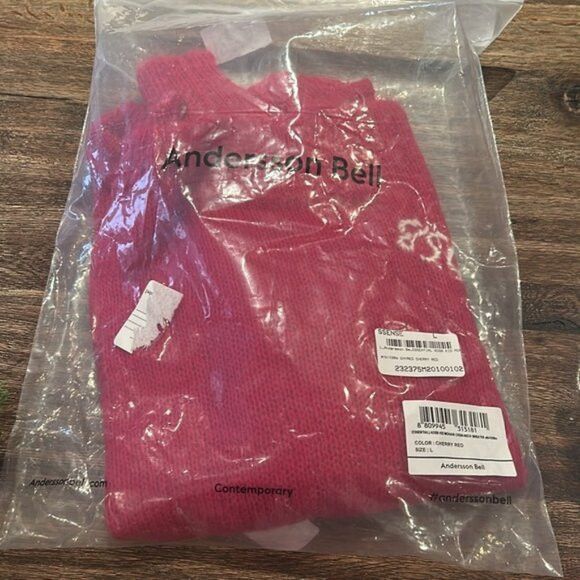 Andersson Bell ANDERSSON BELL large cherry red crew neck sweater ssense Size L / US 10 / IT 46 - 13 Thumbnail
