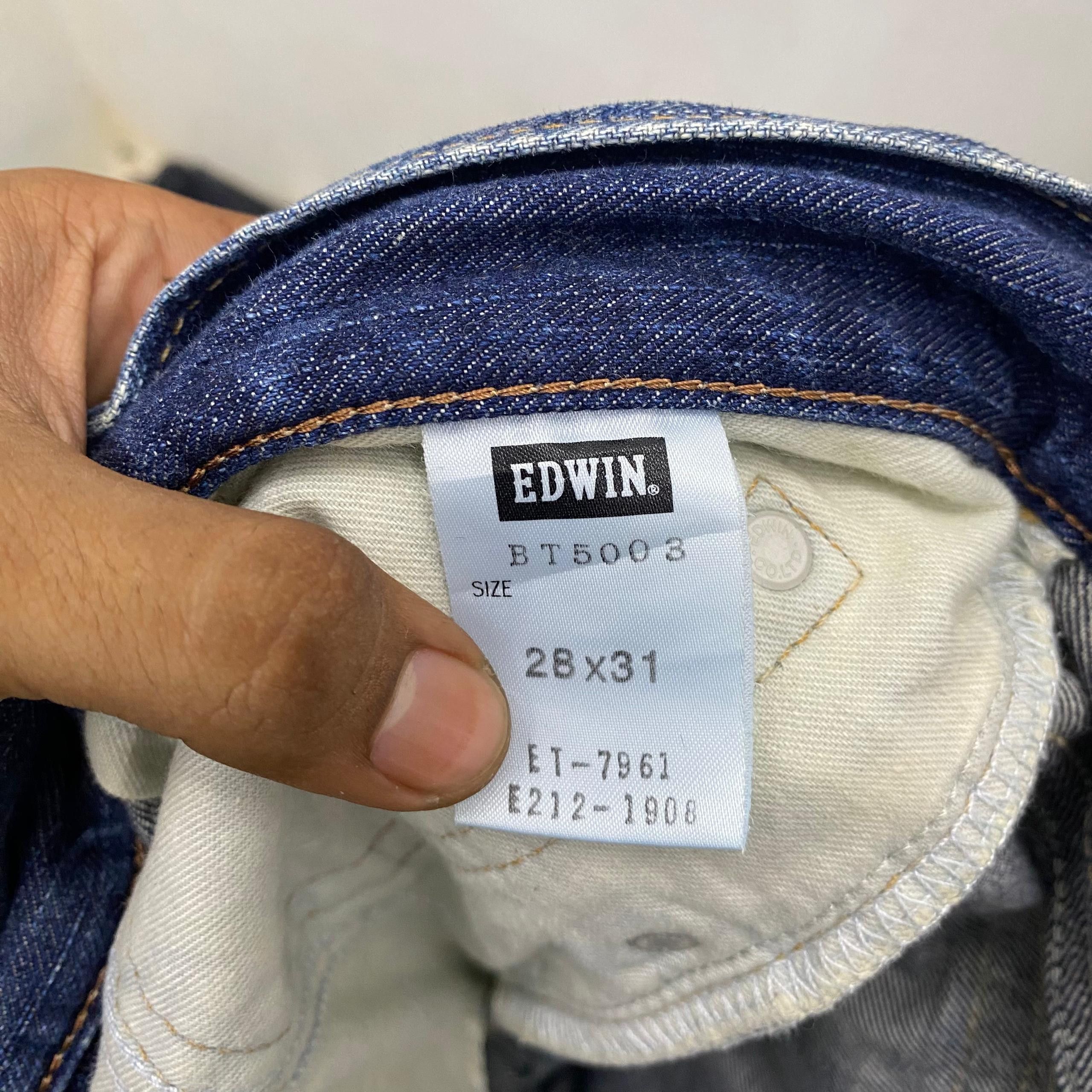 Edwin 💥Best Offer💥Vintage Edwin 503 Blue Trip Distressed Denim Size US 32 / EU 48 - 15 Thumbnail