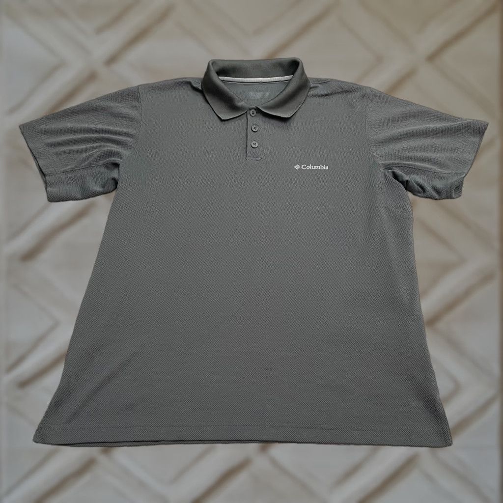 Vintage Columbia Polo Shirt Mens L Gray Short Sleeve Collared Active Golf Tennis Top Size US L / EU 52-54 / 3 - 1 Thumbnail