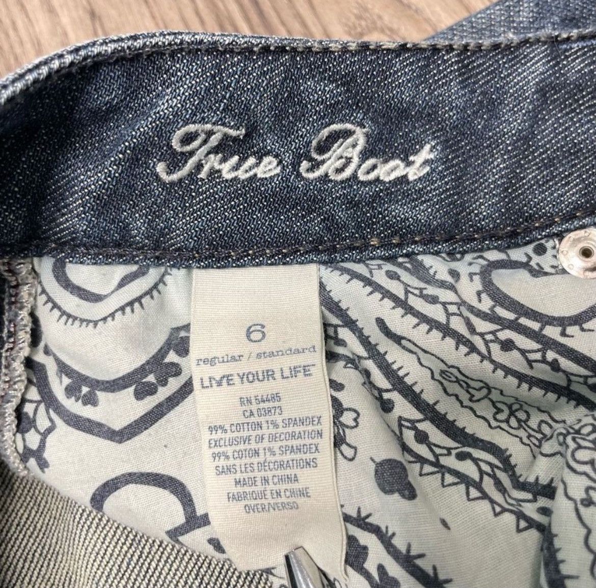 Vintage Y2K boot cut low rise jeans Size 26" / US 2 / IT 38 - 2 Thumbnail