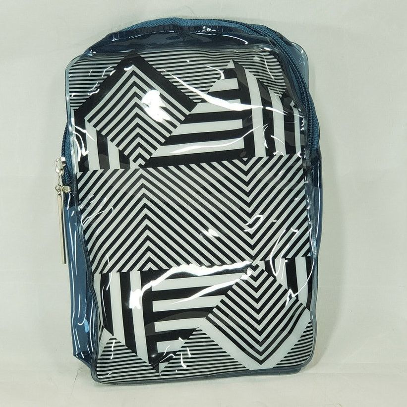 Other 4 Geometric Clear Travel Cosmetic Bags Red Green Blue Purple Size ONE SIZE - 7 Thumbnail