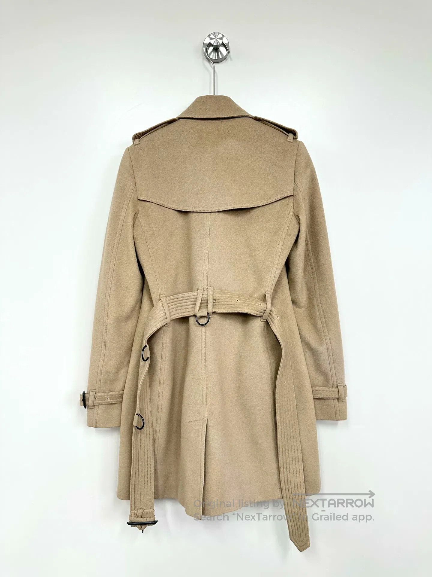 Burberry Burberry Classic Khaki Double-breasted Lining Plaid Cashme Size XXS / US 00 / IT 34 - 2 Thumbnail