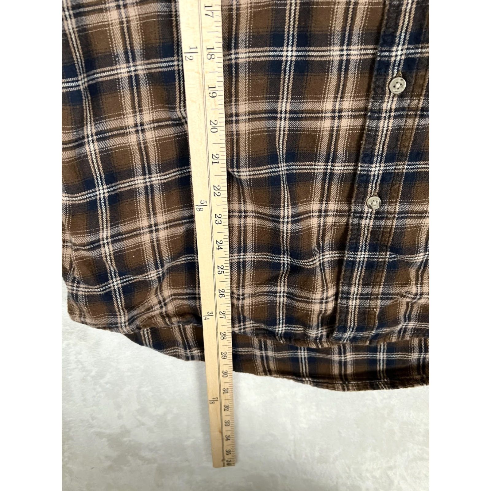 Wrangler Wrangler Rugged Wear Shirt Mens XL Brown Plaid Flannel Button Up Western Size US XL / EU 56 / 4 - 4 Thumbnail