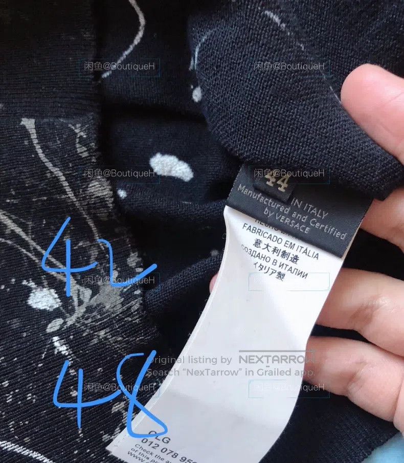 Versace Versace Splashed ink fireworks sweatshirt knitted sweater Size US S / EU 44-46 / 1 - 6 Thumbnail