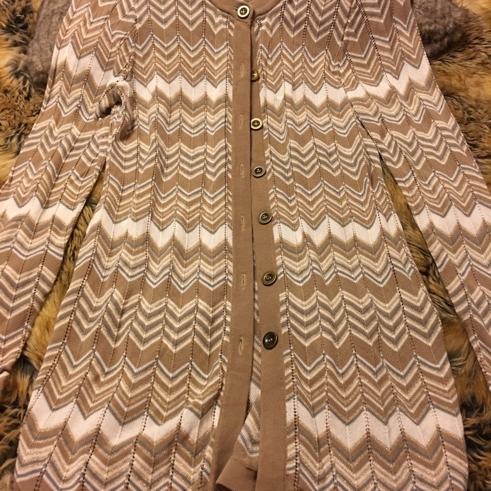 Other Charter Club metallic chevron print cardigan Size XL / US 12-14 / IT 48-50 - 8 Thumbnail