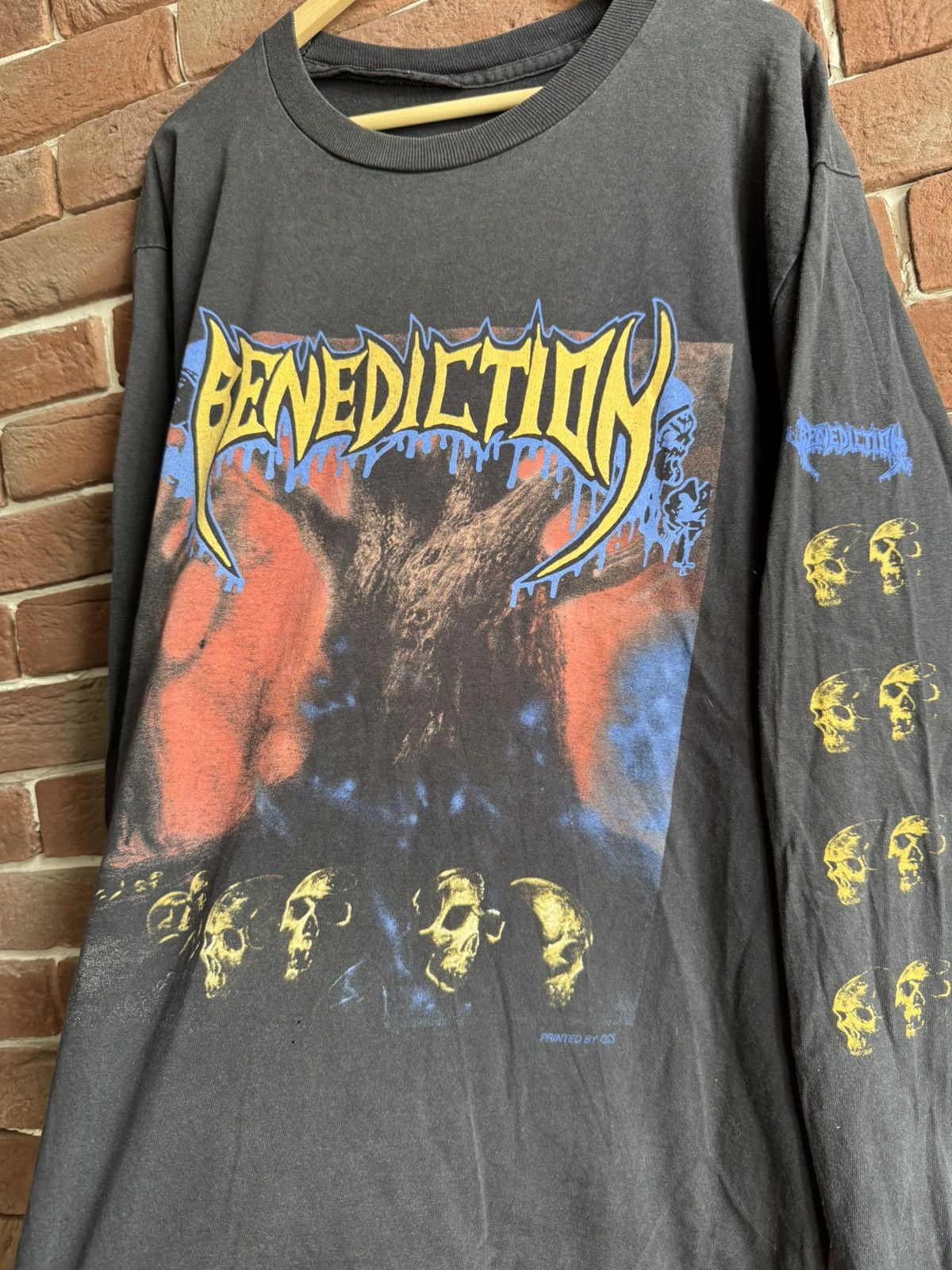 Band Tees Vintage 90s Benediction Grand Leveller Death Metal Band Tee Size US XL / EU 56 / 4 - 4 Thumbnail