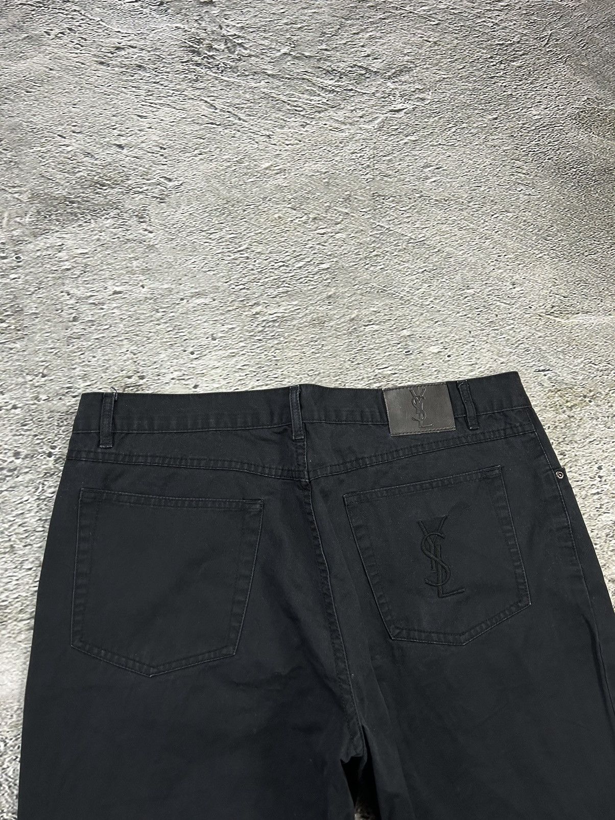 Yves Saint Laurent Yves Saint Laurent vintage black YSL logo chino pants Size US 38 / EU 54 - 2 Thumbnail