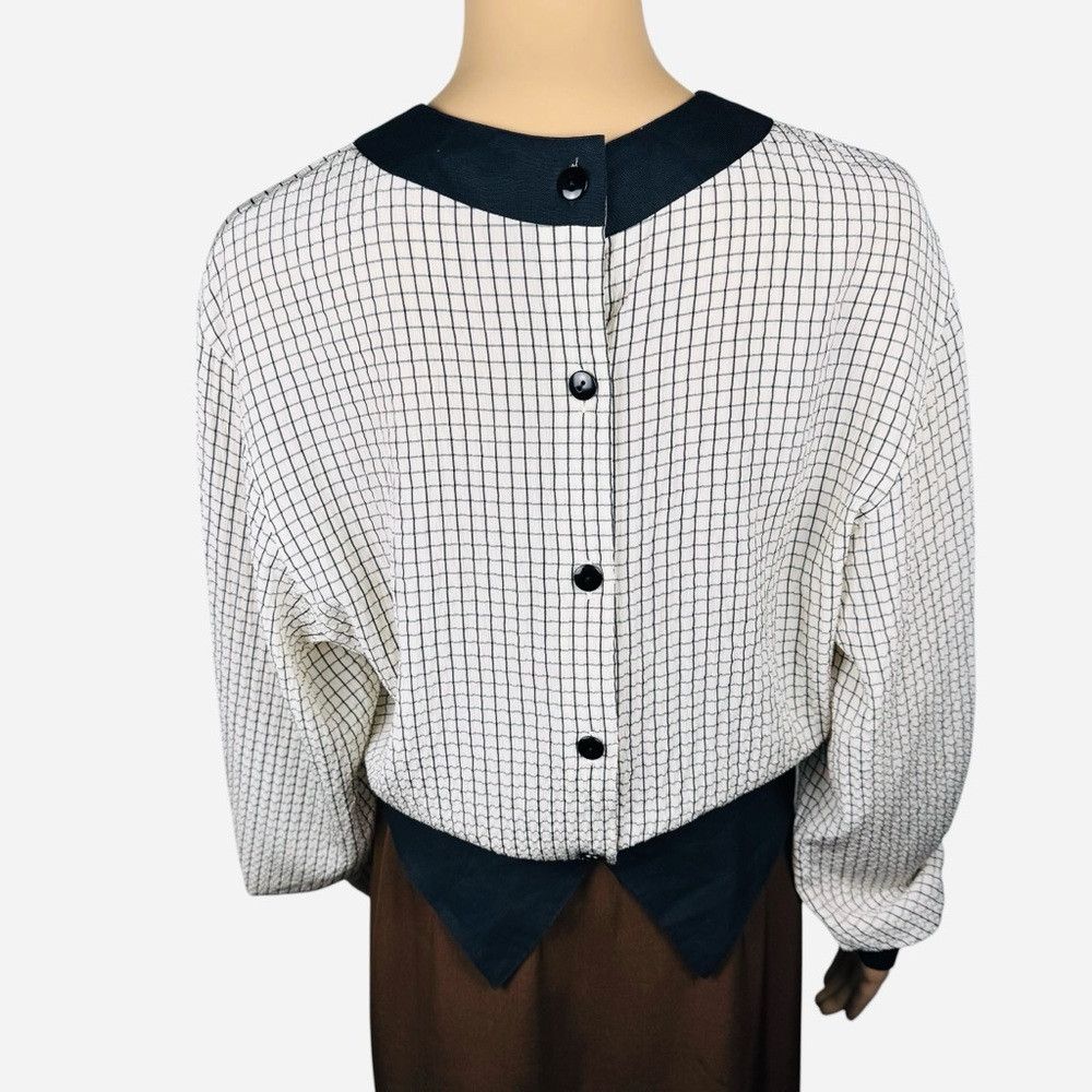 Salvatore Ferragamo Vintage Salvatore Ferragamo Silk Linen Blouse Made In Italy Size M / US 6-8 / IT 42-44 - 3 Thumbnail