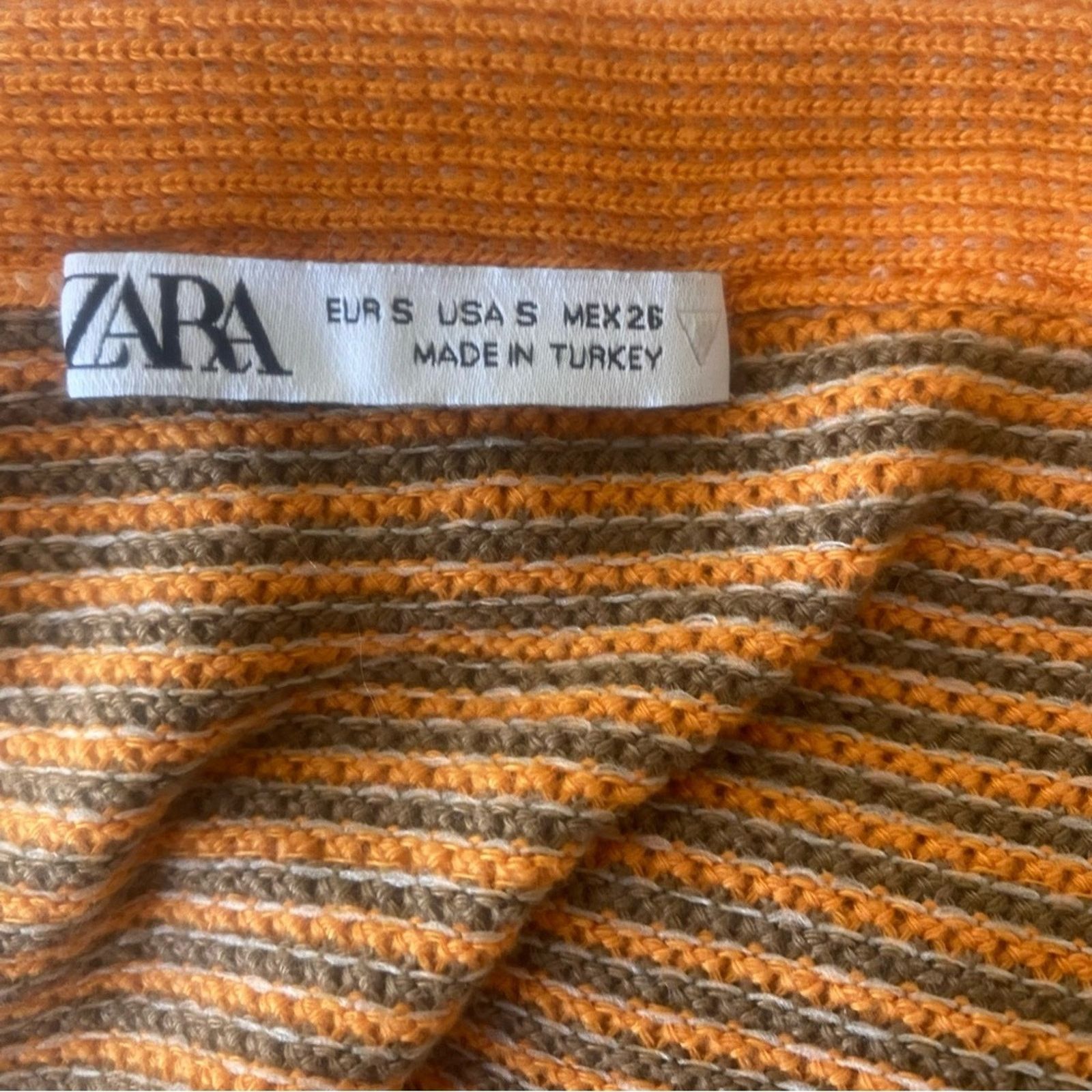 Zara ZARA Striped Crop Top & High Waist Pull on Pants Set SMall Size 26" / US 2 / IT 38 - 9 Thumbnail