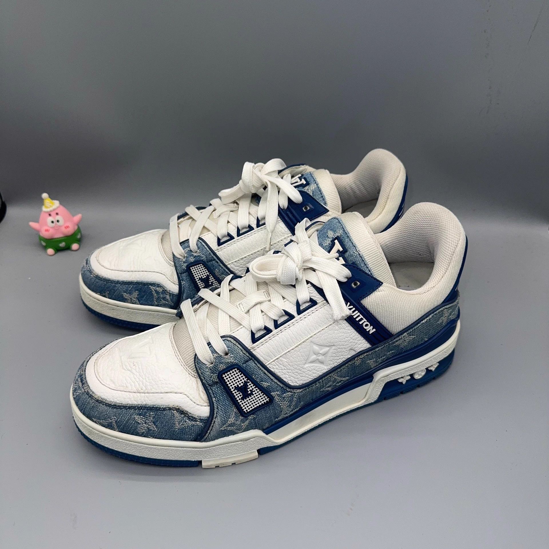 Louis Vuitton LOUIS VUITTON Trainer blue white denim 42 Size US 9 / EU 42 - 1 Thumbnail