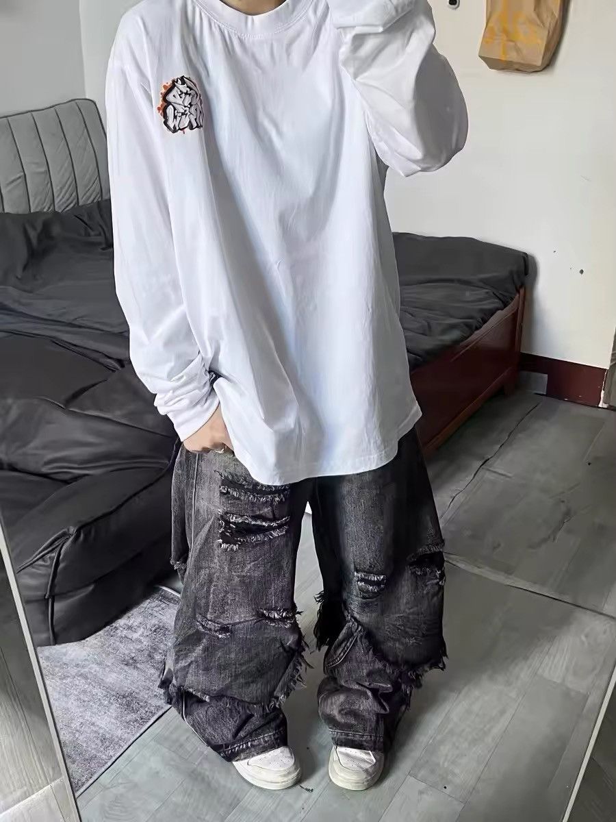 Jean × Vintage Baggy Jeans High Street Slouchy Hip Hop Wide Leg Size US 33 - 8 Thumbnail