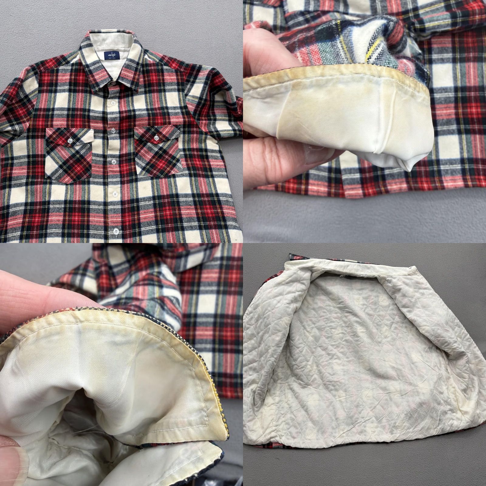 Wrangler VINTAGE Wrangler Shirt Jacket Mens XL Red Plaid Quilted Flannel Button Lined Size US XL / EU 56 / 4 - 8 Thumbnail