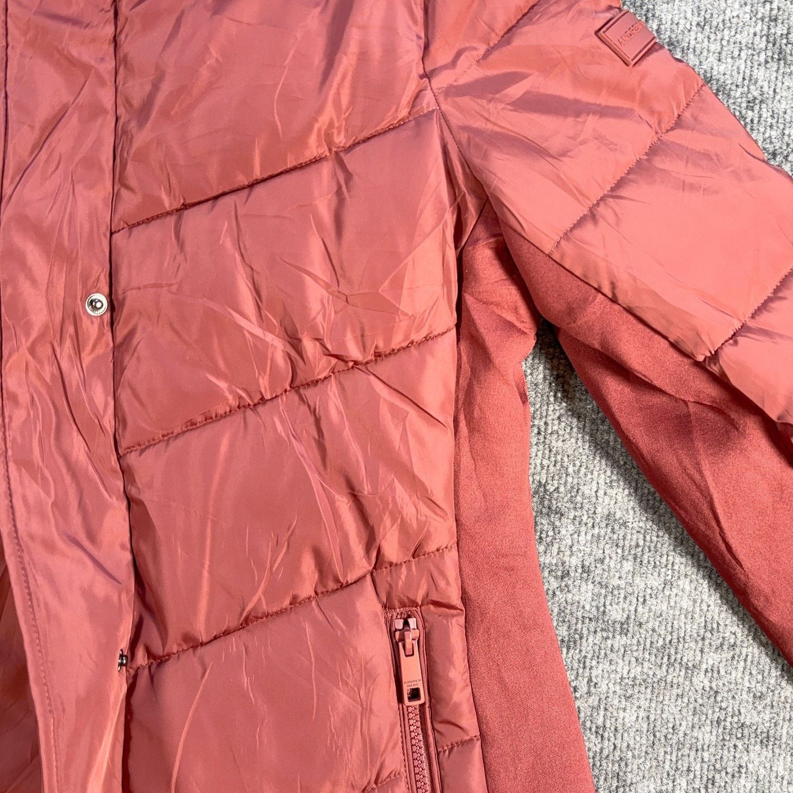 Andrew Marc Andrew Marc Womens Medium Hooded Puffer Coat Mauve Size M / US 6-8 / IT 42-44 - 7 Thumbnail