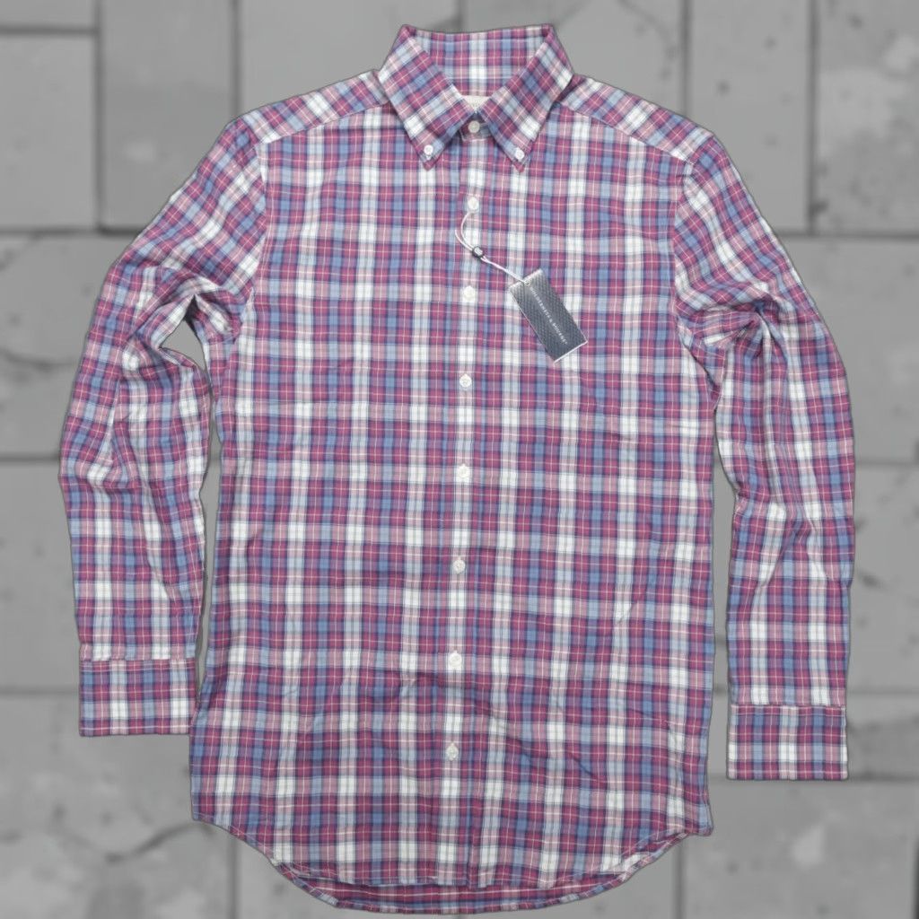 Vintage Holderness & Bourne The Andrews Tailored Fit Shirt Mens M Stretch Plaid VCL Size US M / EU 48-50 / 2 - 1 Thumbnail