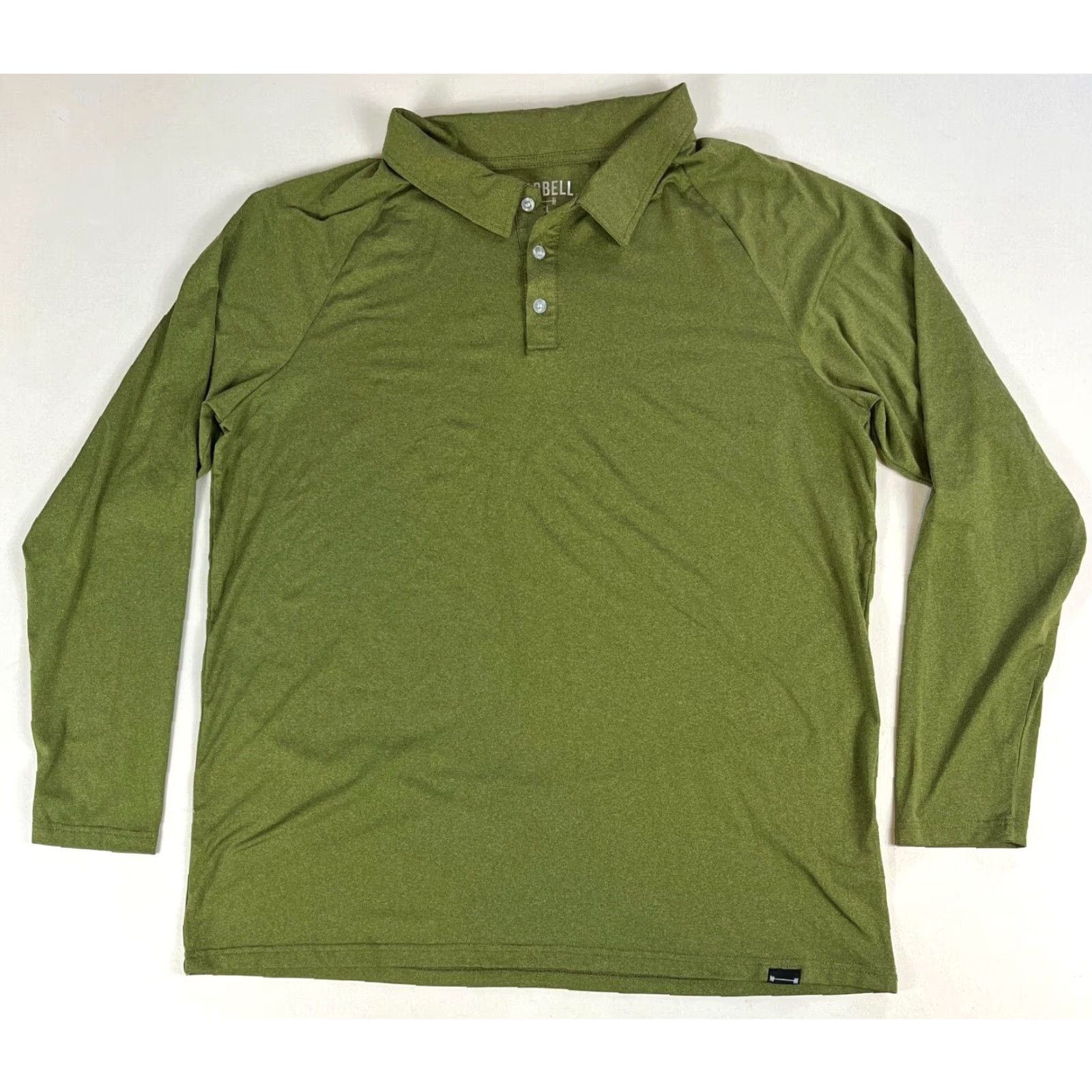 Vintage Barbell Apparel Men’s Long Sleeve Polo Shirt XL Green Barbell Apparel Polo Shirt Men’s XL Long Sleeve Green Performance Gym & Training Size US XL / EU 56 / 4 - 4 Thumbnail