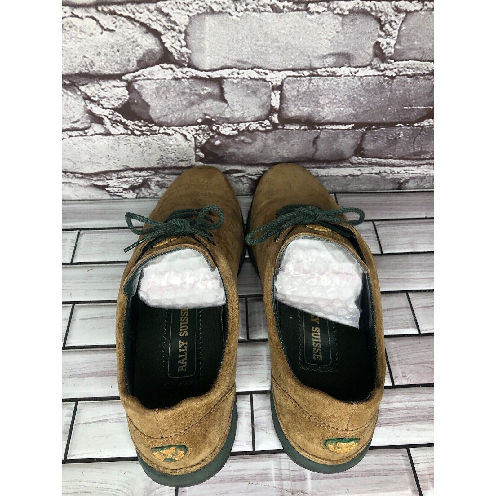 Bally Bally Suisse Brown Suede Comfort Lace Up Casual Green Shoes Size US 8 / EU 41 - 4 Thumbnail