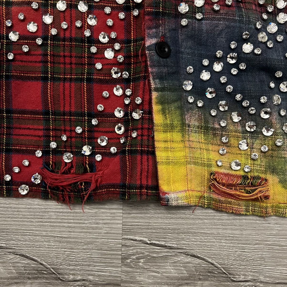 Vale Vale Forever Tie Dye Rhinestone Flannel Size US XL / EU 56 / 4 - 6 Thumbnail