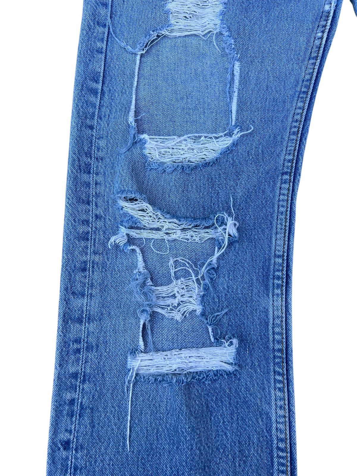 Levi's Vintage 80s Levi’s 501 Usa Distress Rips Denim Cropped Jeans Size US 29 - 6 Thumbnail