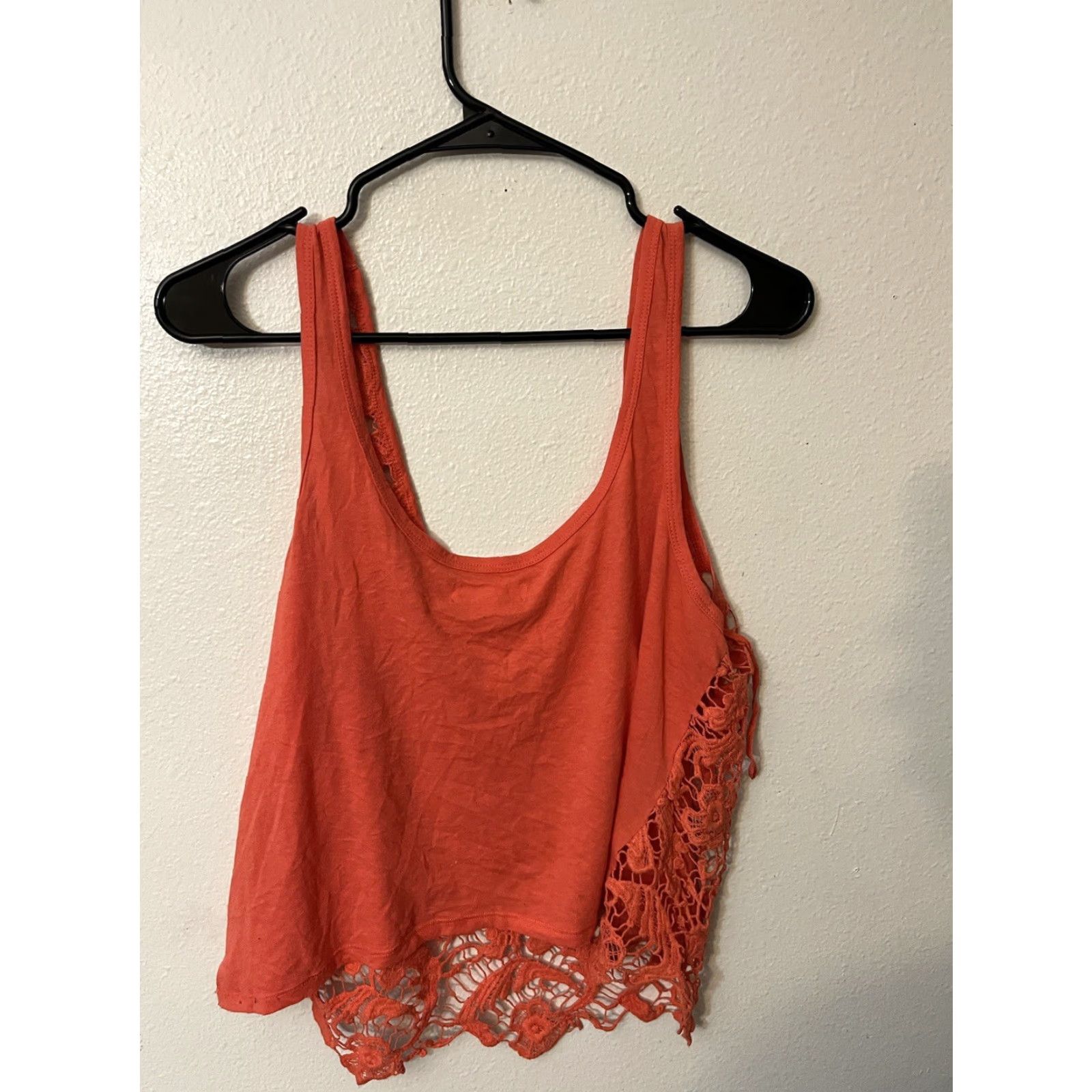 Aeropostale Aeropostale Tank Top Women XL Crochet Lace Sheer Sleeveless Boho Festival Orange Size XL / US 12-14 / IT 48-50 - 2 Thumbnail