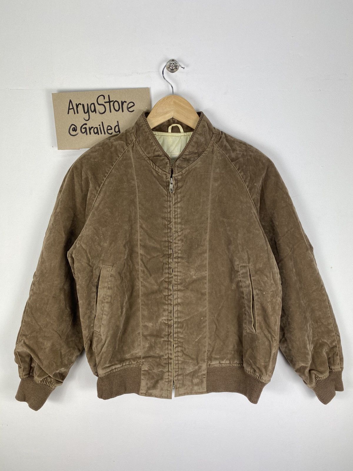 Japanese Brand Vintage 90’s Velvet Bomber Jacket by Fail Mont Size US M / EU 48-50 / 2 - 1 Thumbnail