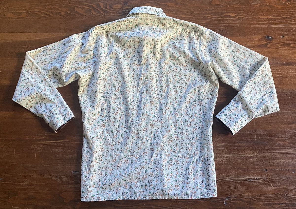 Retrofit Vintage 60’s/70’s Flower Pattern Pointy Collar Button Up Size US L / EU 52-54 / 3 - 16 Thumbnail
