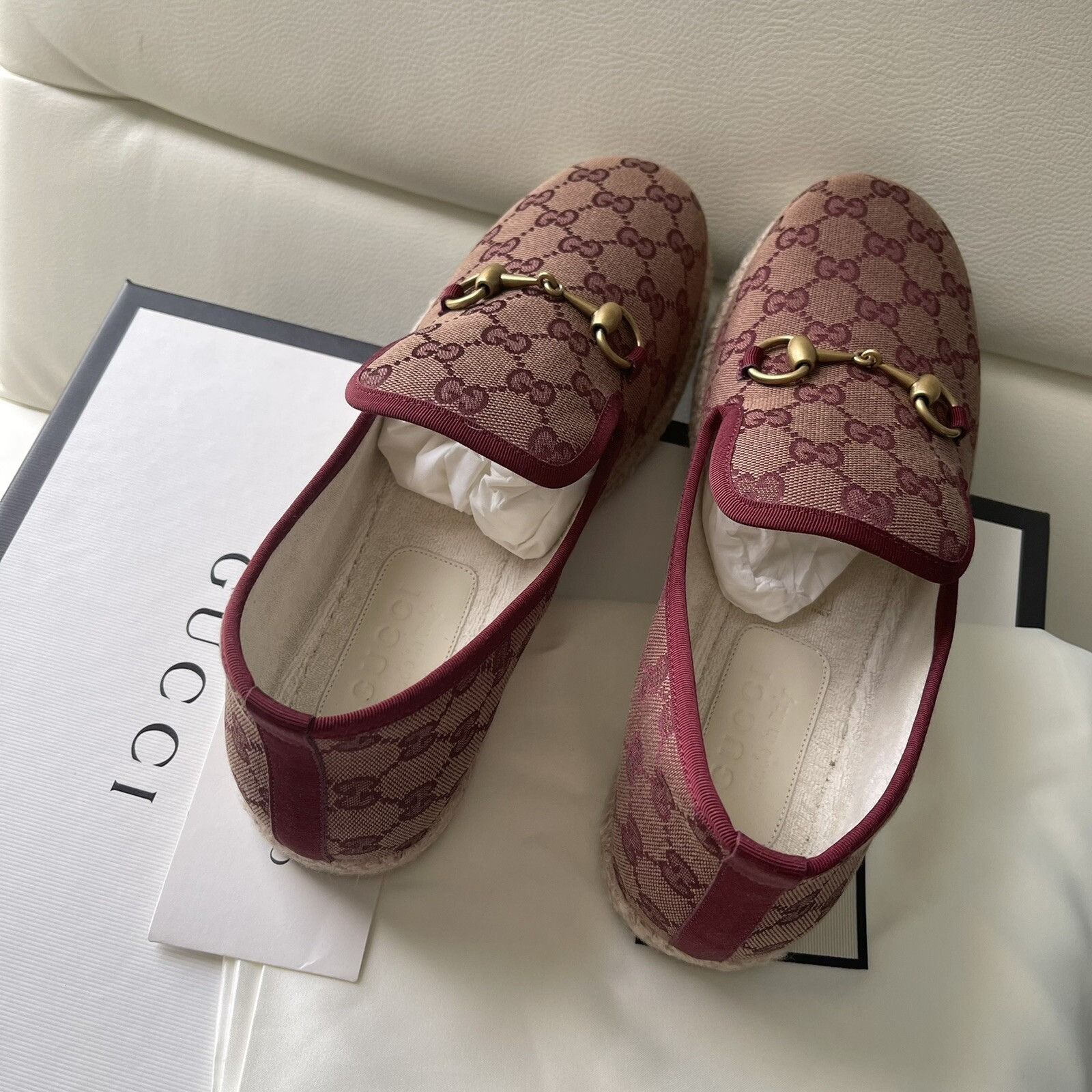 Gucci NIB $790 Gucci Men GG Monogram Sneakers Loafer Shoes Brown 9 Size US 9 / EU 42 - 9 Thumbnail