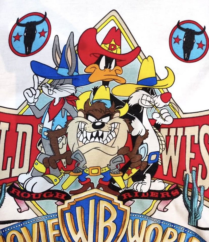 Vintage × Warner Bros TShirt Looney Tunes Warner Bros 1995 Vintage Wild West Vtg Size US XL / EU 56 / 4 - 3 Thumbnail