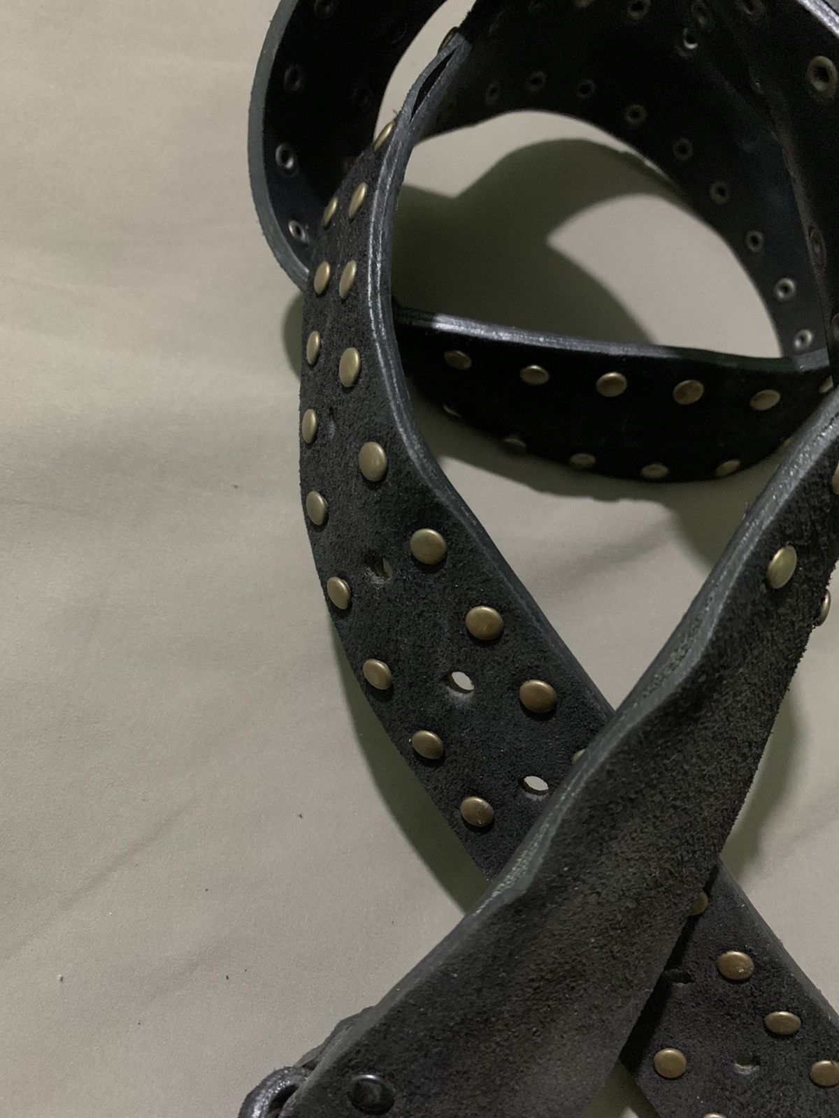 If Six Was Nine Black leather studded belt Size ONE SIZE - 3 Thumbnail