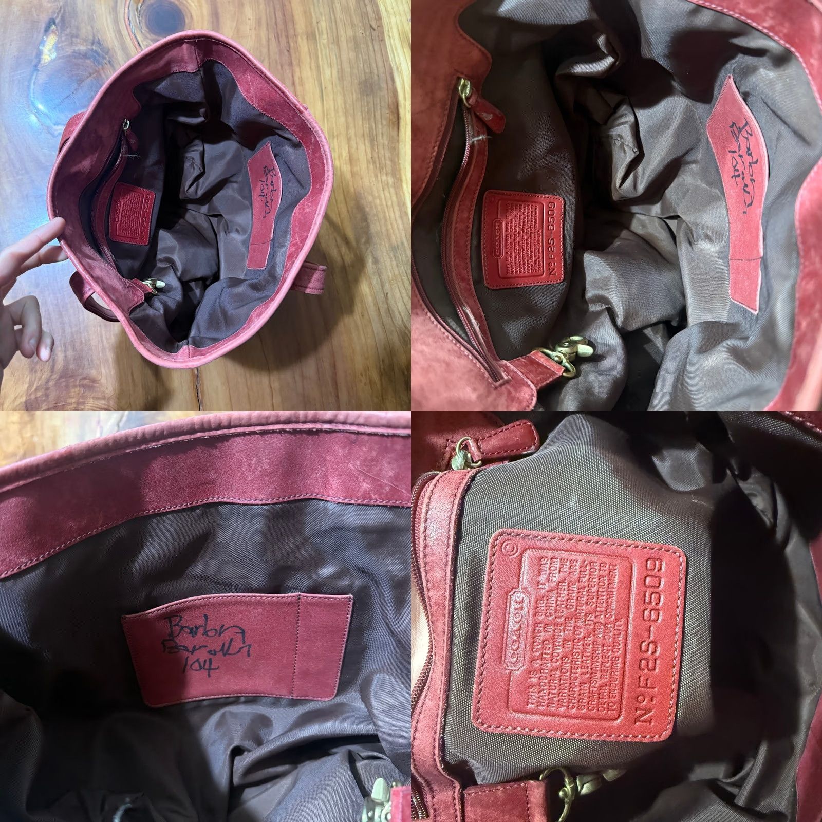 Coach VINTAGE Coach Red Leather Bag Purse Shoulder YY12 Leather Hunt Square 13x12x3 Large Women Womens Shoulder Bag Size ONE SIZE - 8 Thumbnail