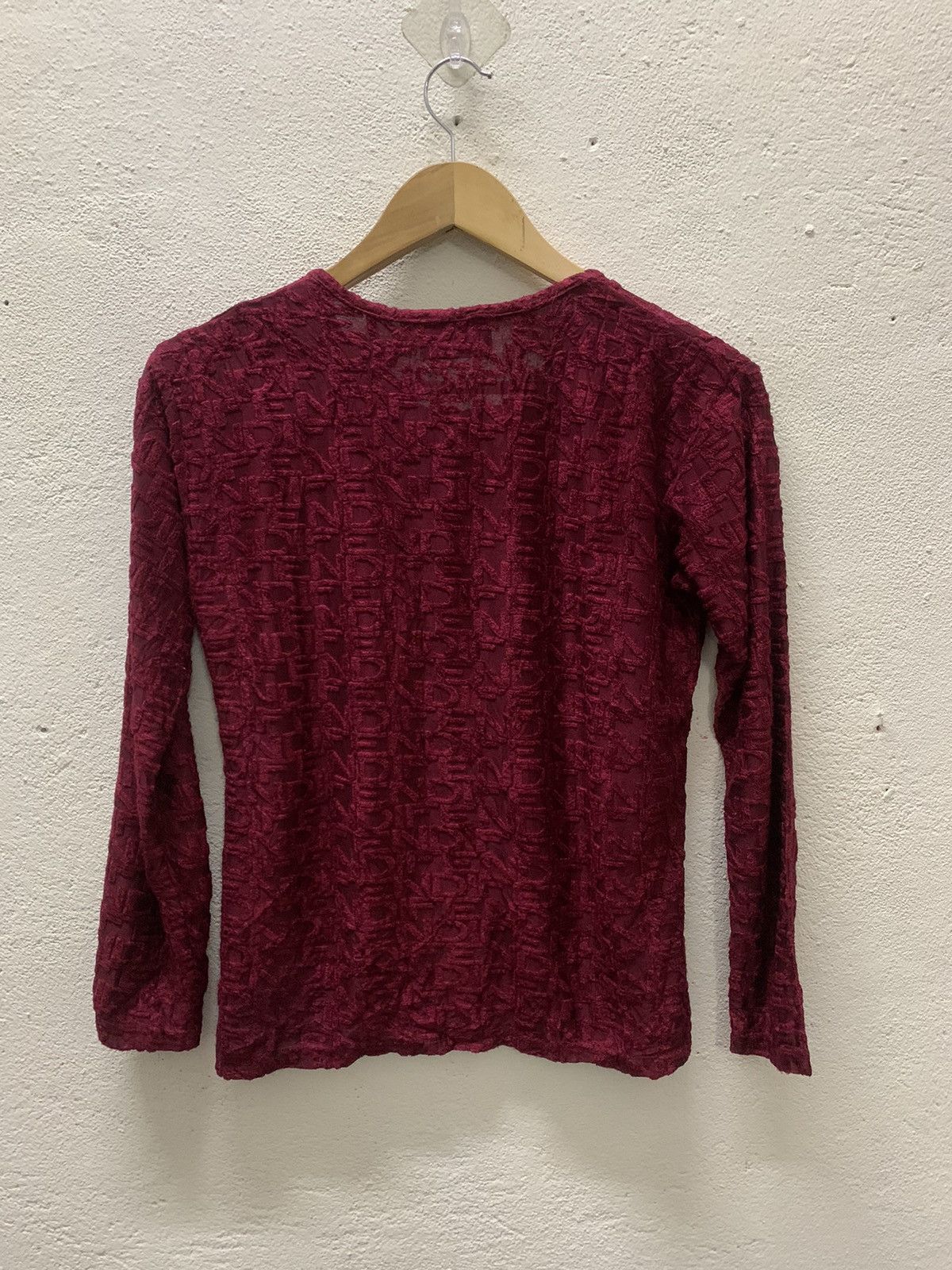 Fendi Fendi Roma Mesh Top Long Sleeve Monogram Script Size S / US 4 / IT 40 - 3 Thumbnail