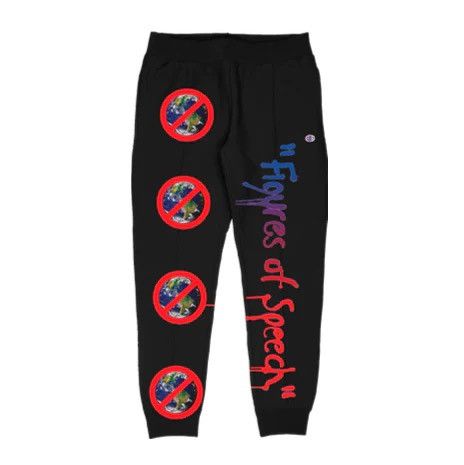 image of Cali Thornhill Dewitt x Virgil Abloh Cali Dewitt For Fos Atlanta Sweatpants Medium in Black (Size 3