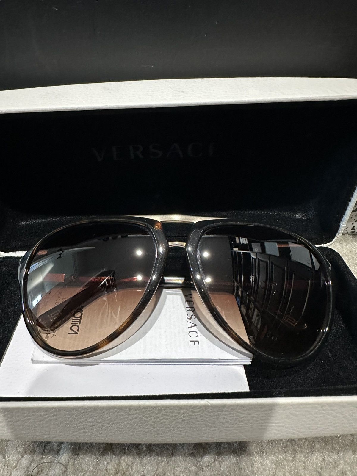 Versace Versace Dark Lens Sunglasses Size ONE SIZE - 6 Thumbnail