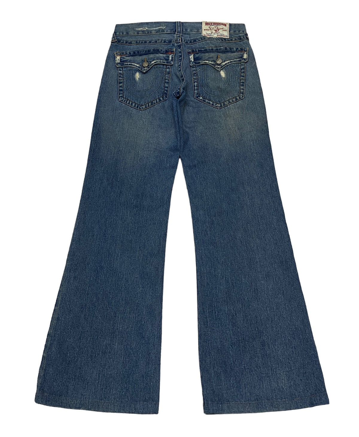 If Six Was Nine × True Religion Rare Design Vintage Brand True Religion Flared Jeans 1990s Size US 34 / EU 50 - 2 Thumbnail