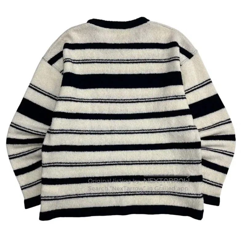 Our Legacy Our Legacy Navy Striped Ivory White Knit Top Size US M / EU 48-50 / 2 - 3 Thumbnail